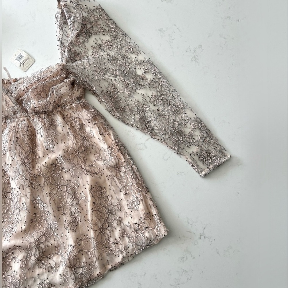 FREE PEOPLE NWT Heavenly Lace Tunic Sz M - Picture 10 of 13